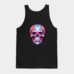 Holographic Halloween Creepy Skull Tank Top